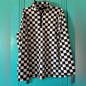 Checkered Black and White Pullover